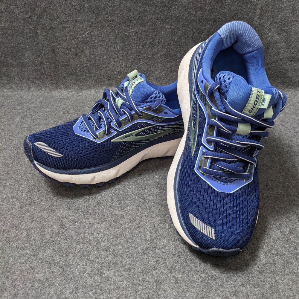 Brooks Ghost 12 Shoes Men 6.5 Medium (D) Blue Mesh Running Active 120305 B040